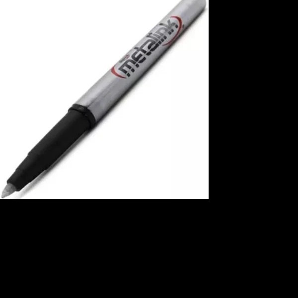 MARCADOR PERM. DELG. PLAST. METALINK AZOR P.F.PLATA E.12144